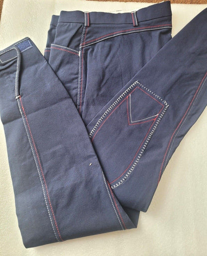 JOHN WHITAKER LADIES SELF SEAT BREECHES ,NAVY,(B0243003)