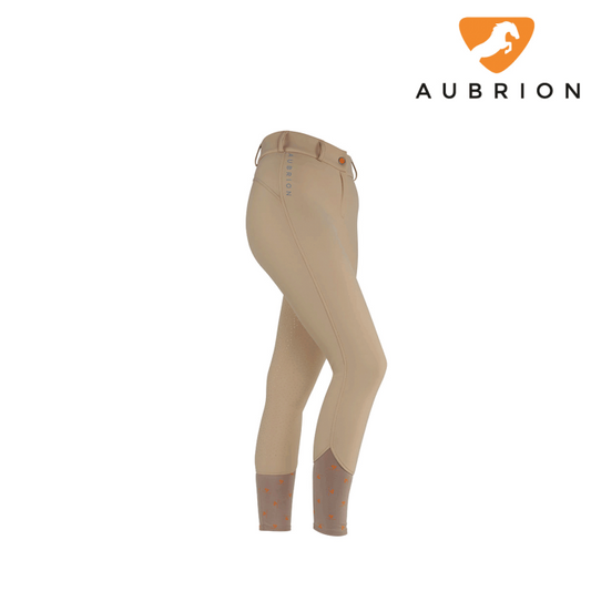 New Aubrion Greydock Full Seat Winter Breeches Ladies,BEIGE ,UK 12, 30'' (8126)N