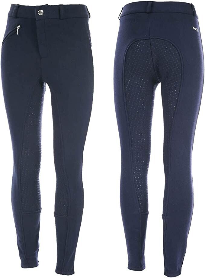 JUNIOR Horze Active  Silicone Full Seat Breeches,PEACOAT UK 26/28 EU 140 (36278)