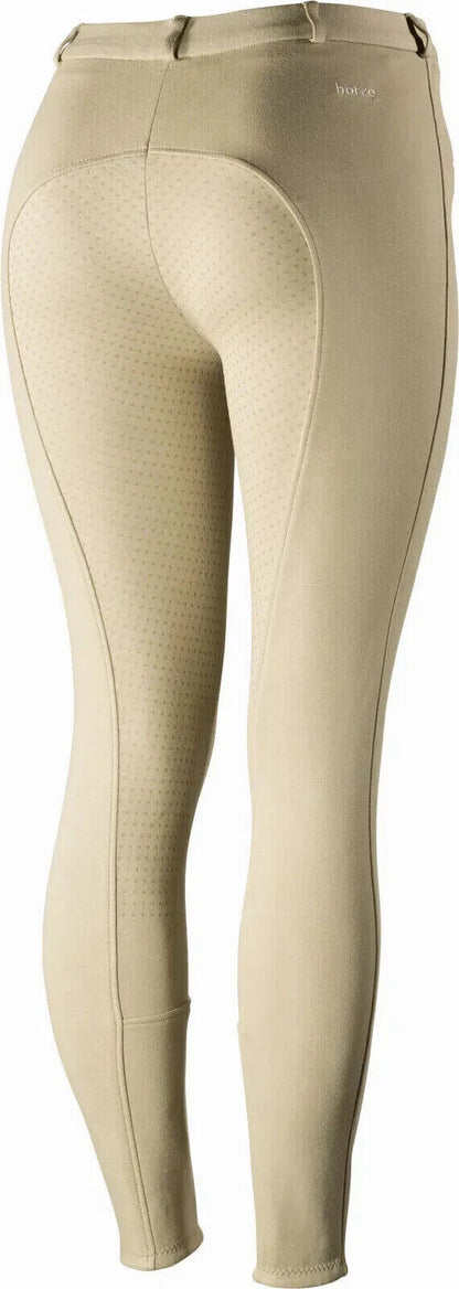 Horze Active Women Silicone Grip Full Seat Breeches, Safari, UK 8 EU 34 (36277)