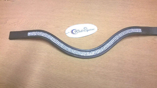 New Designer U Clear Crystal Browband cob Size - 15" (Brown) * Great gift idea