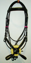 Load image into Gallery viewer, NUOVO Deluxe messicano Grackle,Figura di 8 CAPEZZINA BRIGLIA SENZA reins- Nero (
