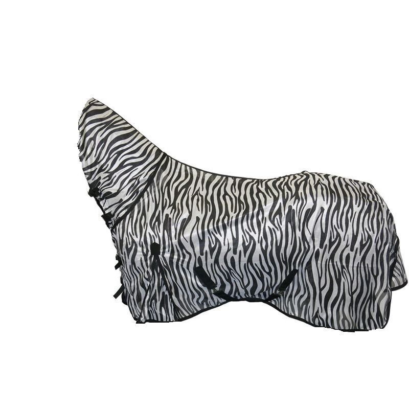 * 2 DAYS OFFER New Bug Away Horse fly rug combo attached neck cover ZEBRA PRINT