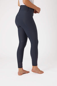 Horze Indira  Knee Grip Breeches with High Waist, Navy ,UK 8 EU 34 (36768)