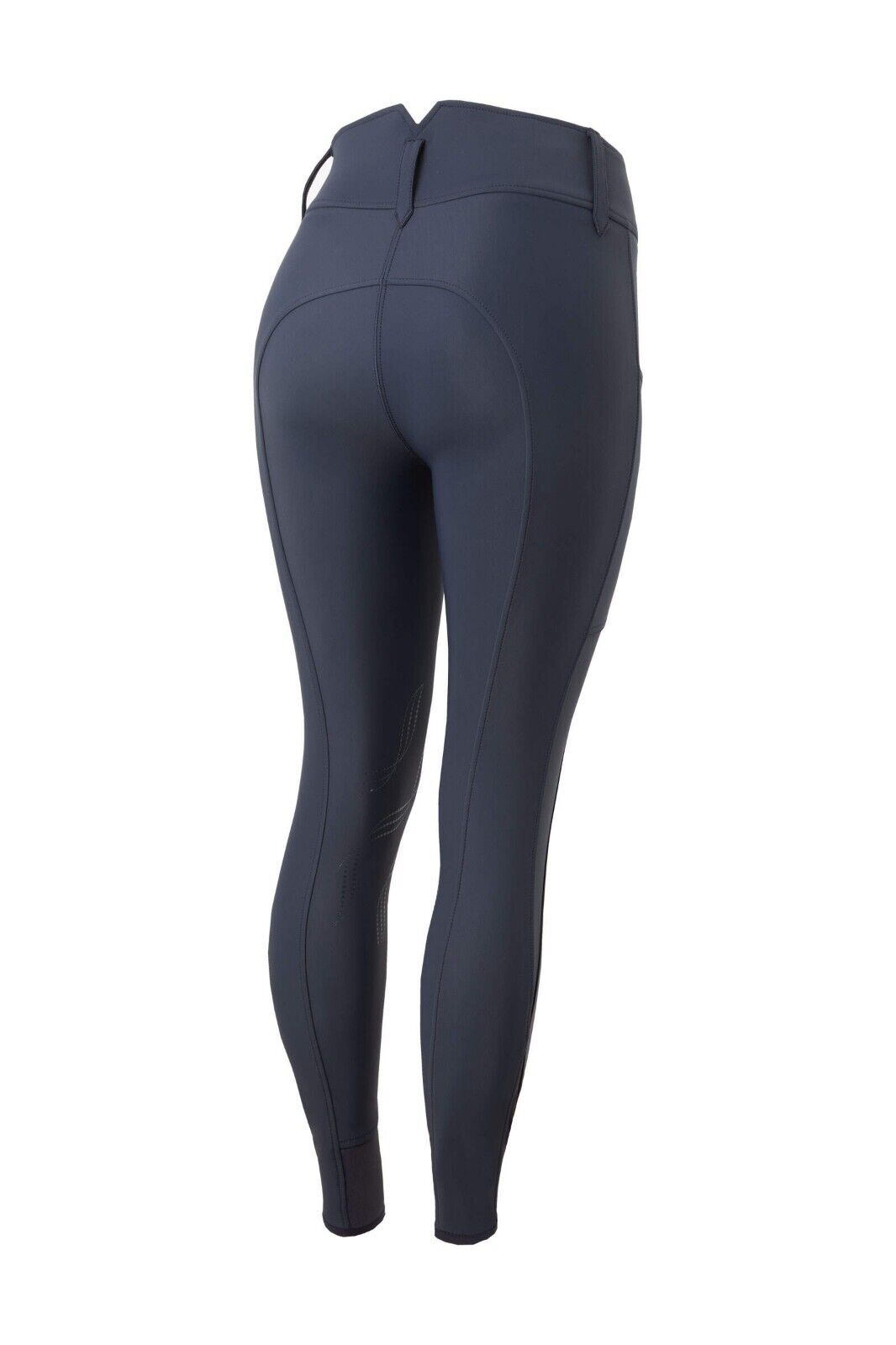 Horze Indira  Knee Grip Breeches with High Waist, Navy ,UK 8 EU 34 (36768)