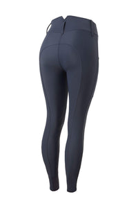 Horze Indira  Knee Grip Breeches with High Waist, Navy ,UK 8 EU 34 (36768)