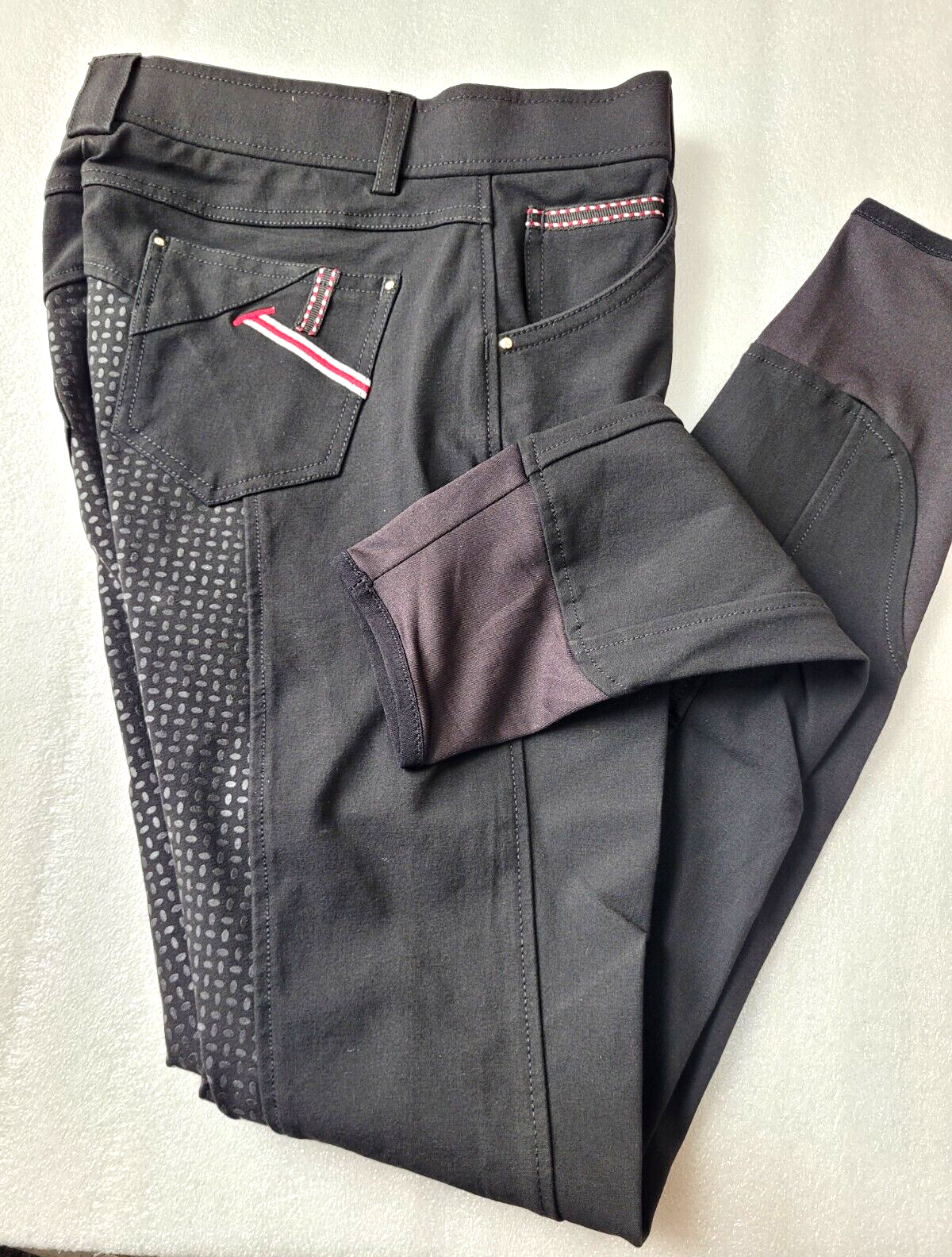 NEW FULL GRIP RIDING BREECHES ,BLACK, EU 38 UK 10 (4242)