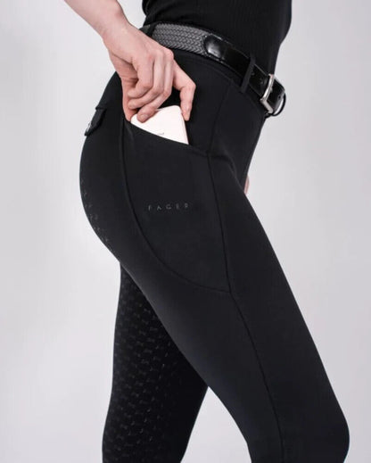 FLOUI ACTIVE LEGGINGS  FULL SEAT ,BLACK, UK 8  EU 36  (LOUI)