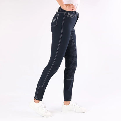 Epplejeck Sparkle Full Grip Breeches , Dark Blue(12930)