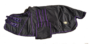Mini Shetland Pony Foal Waterproof LIGHTWEIGHT TURNOUT RUG BLACK 3'0"