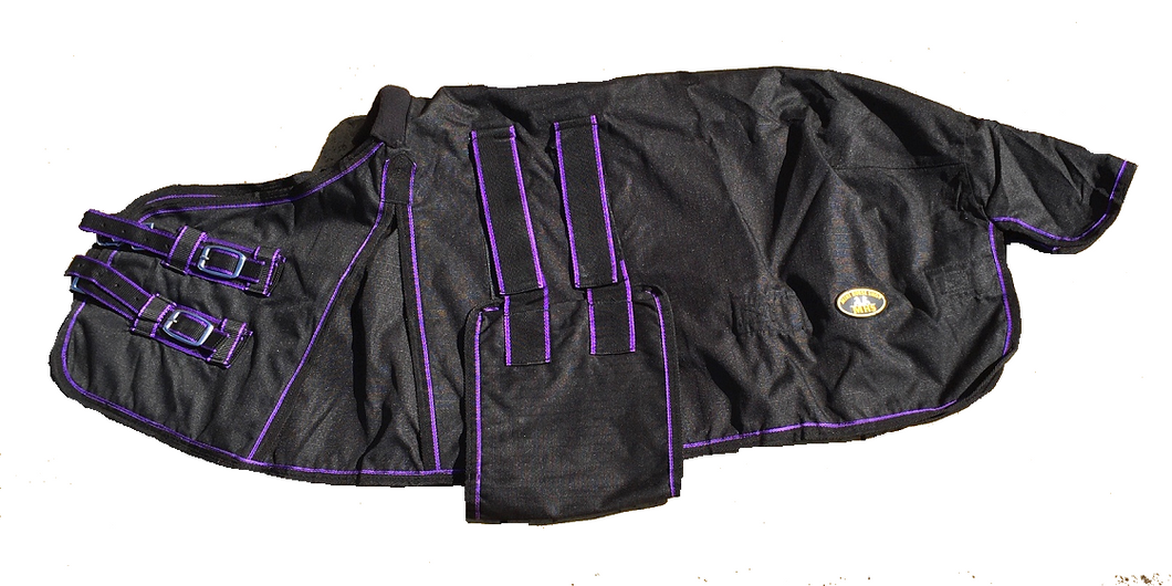 Mini Shetland Pony Foal Waterproof LIGHTWEIGHT TURNOUT RUG BLACK 3'0