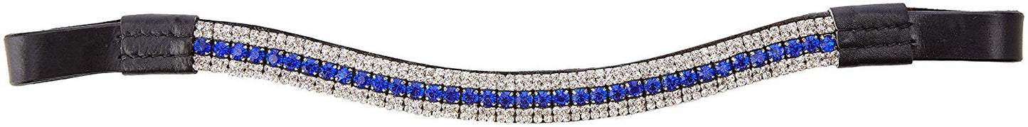 CWELL EQUINE Look U Topaz coloured Crystal Browband Great Gift *offer* BLACK