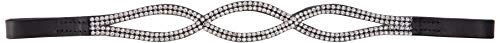 Cwell Equine Bling Diamante 3 loops Crystal Browband (Black) F/C/P