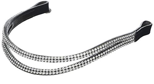 Cwell Equine Bling ! Sparky Smily silver Crystal Browband Black Choice of 4 sizes !