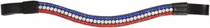 Cwell Equine Designer U Team GB 5 Rows Bling Browband F/C/P Black Leather