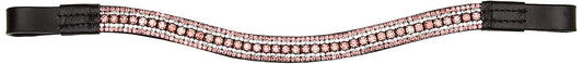 Cwell Equine Dressage Crystal Bling 5 Rows crystal Browband Pink crystal Rhinestones sparkly Black