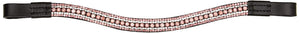 Cwell Equine Dressage Crystal Bling 5 Rows crystal Browband Pink crystal Rhinestones sparkly Black