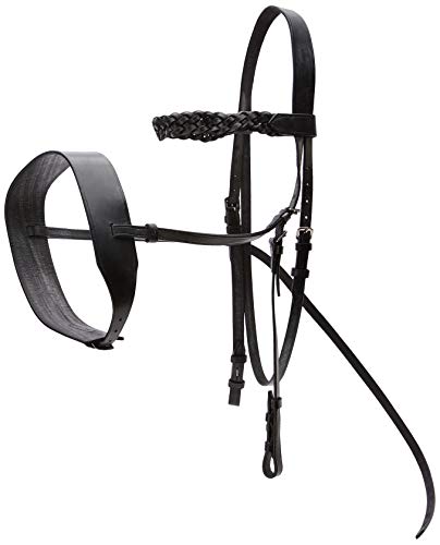 Cwell Equine English Working Hunter Show Hunt Bridle Wide 3/4" Cheeks 2" Noseband Black