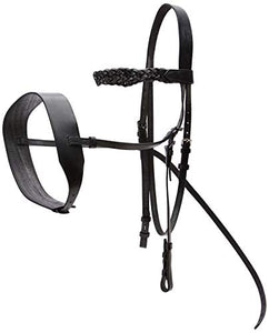 Cwell Equine English Working Hunter Show Hunt Bridle Wide 3/4&quot; Cheeks 2&quot; Noseband Black