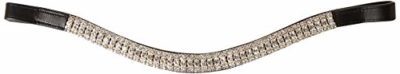 Cwell Equine Look U white clear crystal Browband Great Gift choice of 4 sizes Black