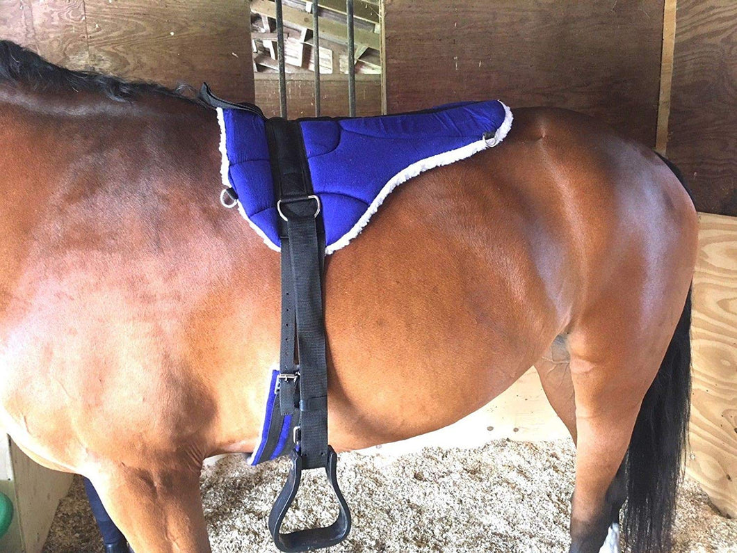 Cwell Equine MICRO SUEDE BAREBACK PAD FREE GIRTH AND STIRRUPS SADDLE PAD