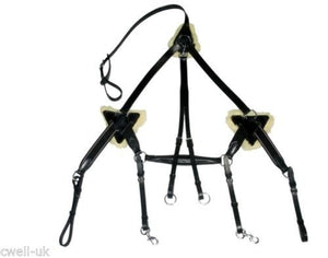 Cwell Equine NEW 5 POINT BREASTPLATE QUALITY LEATHER Pressure PADS X FULL/FULL/COB/PONY