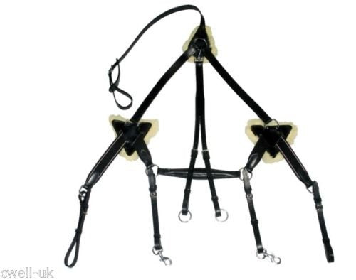Cwell Equine NEW 5 POINT BREASTPLATE QUALITY LEATHER Pressure PADS X FULL/FULL/COB/PONY