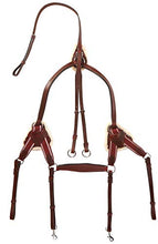Load image into Gallery viewer, Cwell Equine New Leather 5 Point Breastplate + Martingale CHERRY Brown, XFull/Full/Cob/Pony
