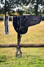 Load image into Gallery viewer, Cwell Equine New Non slip Bottom Micro suede BAREBACK Saddle PAD with free girth and stirrups BLACK, BROWN
