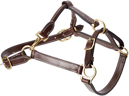 Cwell Equine New OILED LEATHER HEADCOLLAR Newmarket Brown Choice of sizes F/C/P