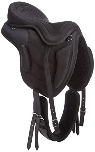Cwell Equine New Synthetic All Purpose Treeless Saddle BLACK Sizes 16"/16.5"/17" 17.5"