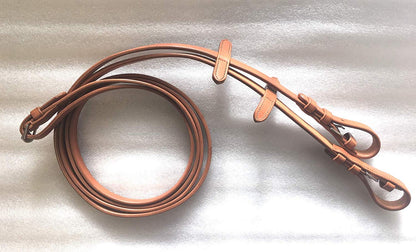 Cwell Equine Plain English leather Reins 5/8" TAN FULL