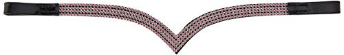 Cwell Equine V PINK Crystal Browband Choice of Sizes - F/C/P (BLACK)