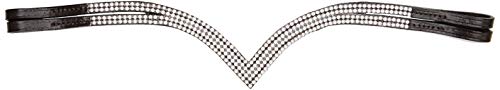 Cwell Equine Ve Side Split 4 Rows Clear Crystal Browband Great Gift *offer* Brown F/C/P