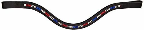 Cwell Equine curved * Team GB * CRYSTAL BROWBAND *Brown*