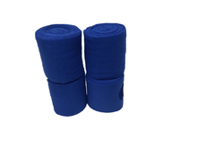 Load image into Gallery viewer, Cwell Equine Set of 4 horse/cob/pony fleece bandages 4&quot; wide &amp; 3 meters Blue
