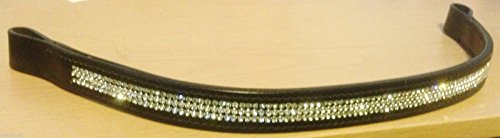 New Designer ** 3 rows ** Clear Crystal ** Browband Black F/C/P