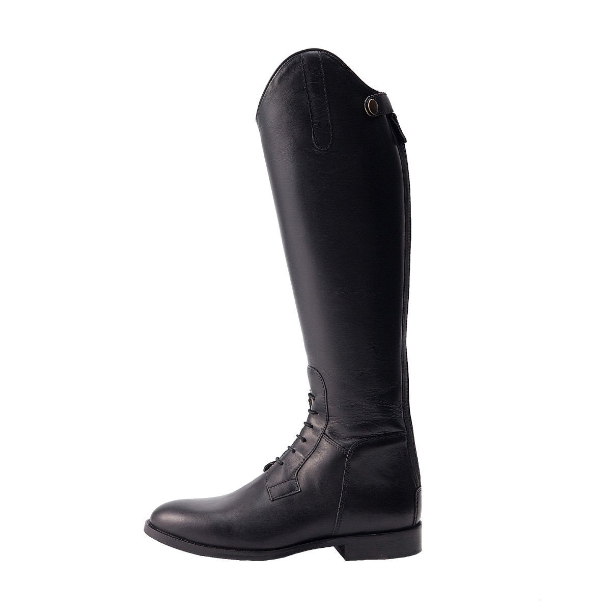 Shires Norfolk Long Leather Riding Boots Black Plain Leather