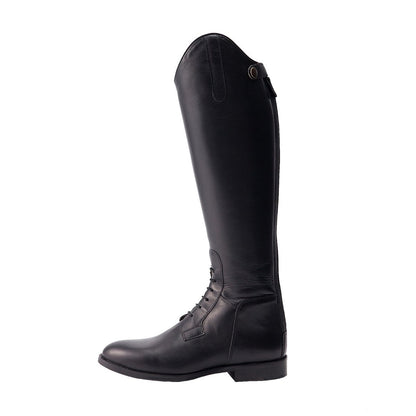 Shires Norfolk Long Leather Riding Boots Black Plain Leather