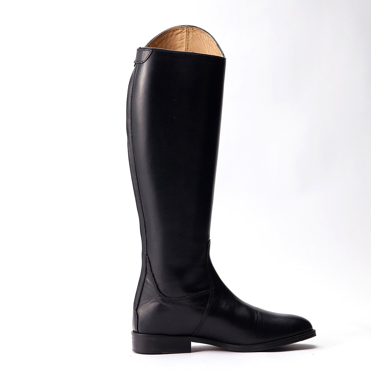 Shires Norfolk Long Leather Riding Boots Black Plain Leather