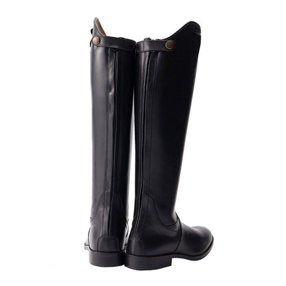 Shires Norfolk Long Leather Riding Boots Black Plain Leather