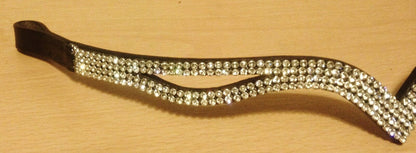 New Designer Ve Clear Crystal Browband cob Size -15" (Brown) * Great gift idea