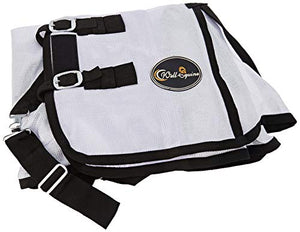 Cwell Equine NEW MINI/SHETLAND/PONY FLY RUG SOFT MESH ATTACHED NECK COVER WHITE 3'6-4'9&quot;