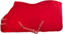 Load image into Gallery viewer, Cwell Equine NEW HORSE COB PONY RED SHOW TRAVEL FLEECE RUG 3&#039;6&quot;-6&#039;9&quot; stable cooler choice of Sizes
