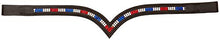 Load image into Gallery viewer, Cwel Equine New Designer (V) Shaped 2 Row *Team GB* Crystal Browband BROWN FULL/COB
