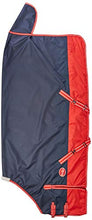 Load image into Gallery viewer, Cwell Equine LightWeight NAVY/RED turnout rug rain sheet no fill 600 Denier Waterproof
