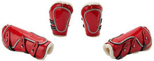 Load image into Gallery viewer, Cwell Equine New Bling Tendon &amp; Fetlock Boots Sparkly Diamante on Patent Leather RED
