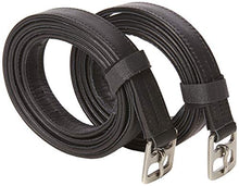 Load image into Gallery viewer, Cwell Equine New Soft Stirrup Leathers Black Choice of Sizes
