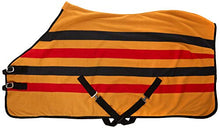 Load image into Gallery viewer, Cwell Equine FLEECE HORSE RUG cooler stable travel show NEWMARKET STRIPE
