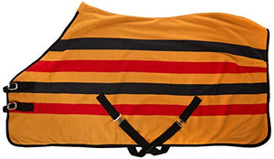 Cwell Equine FLEECE HORSE RUG cooler stable travel show NEWMARKET STRIPE